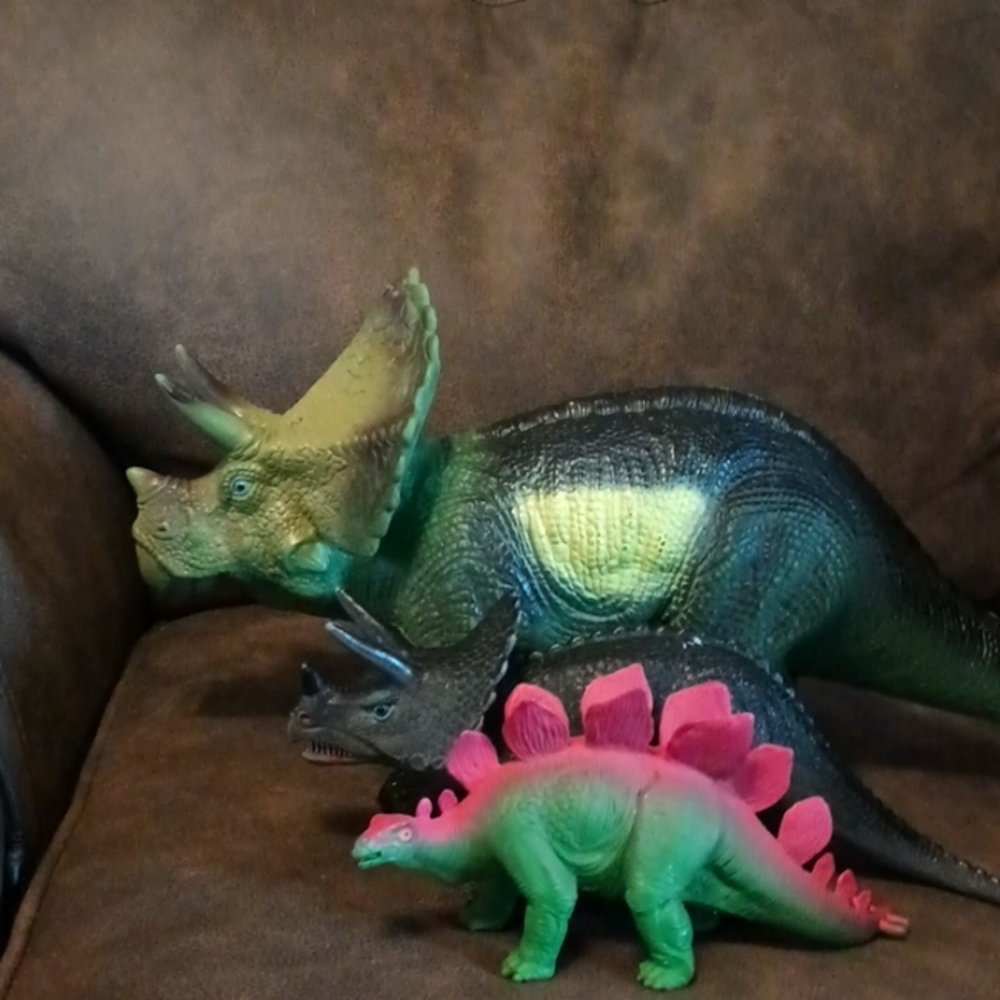 Toy Dinosaur Lot 1 Large Size and 3 Smaller Size in Excellent Condition